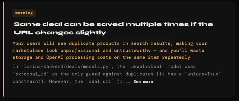 Duplicate Catalog Listings
